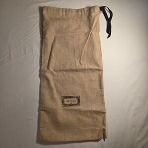 Gucci Tan 100% Cotton Drawstring Dust Bag, 17.25"x8.5"